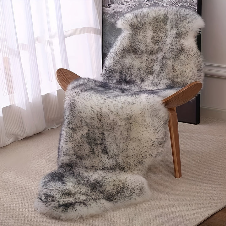 Waschbarer Teppich | Weiches Kunstschafsfell