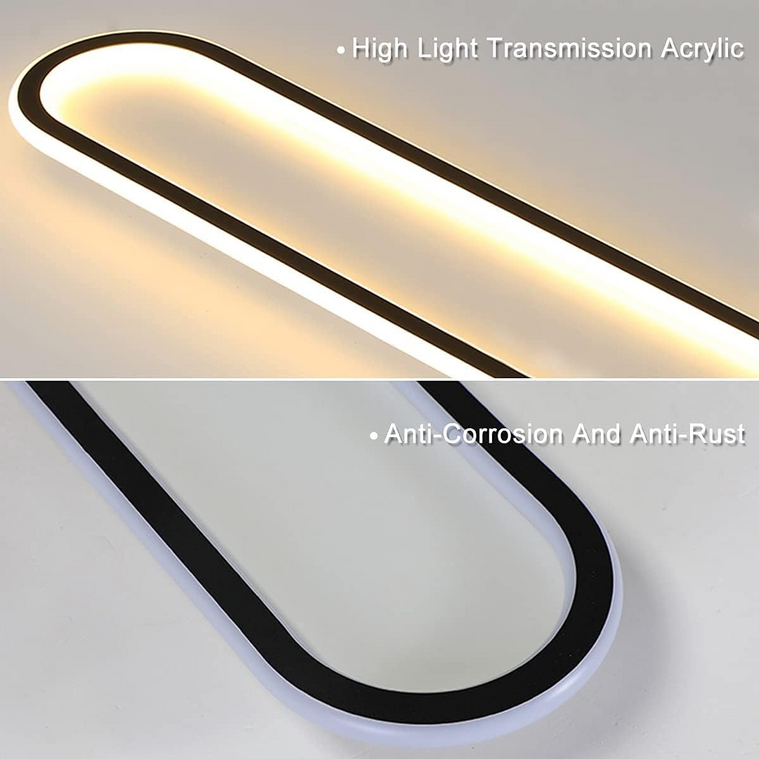 Ovale LED-Deckenleuchte für Flure