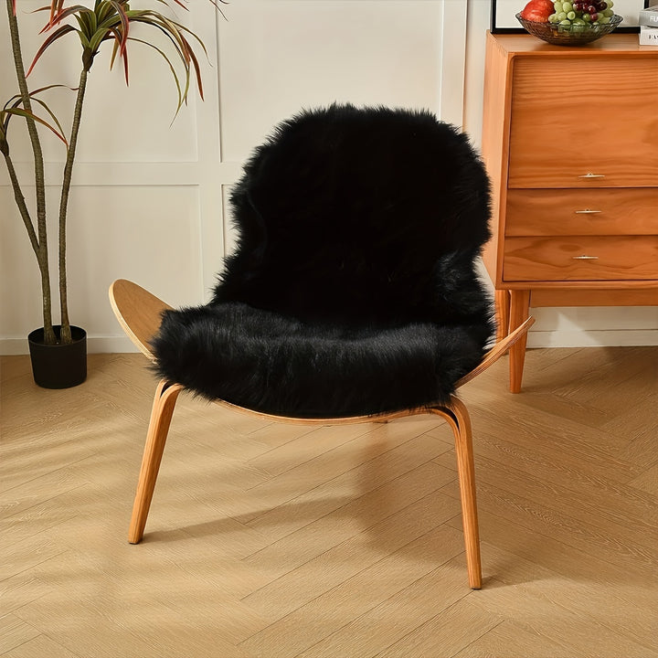Waschbarer Teppich | Weiches Kunstschafsfell
