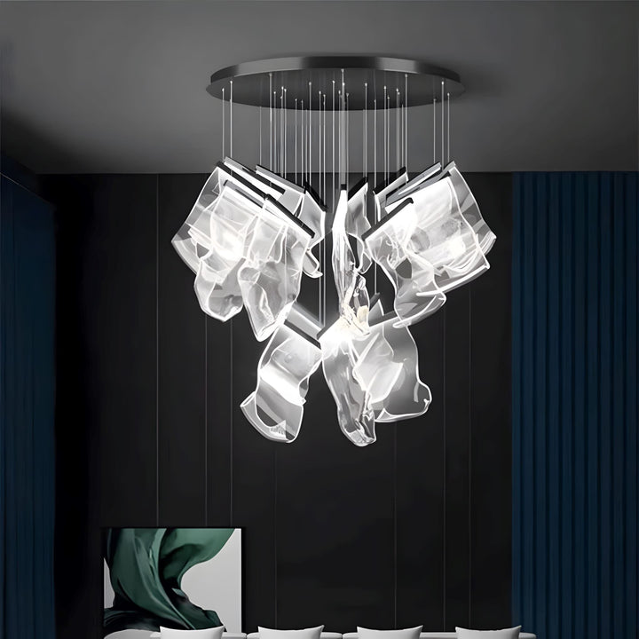 Hängelampe Treppenhaus | Wellenförmiges Design