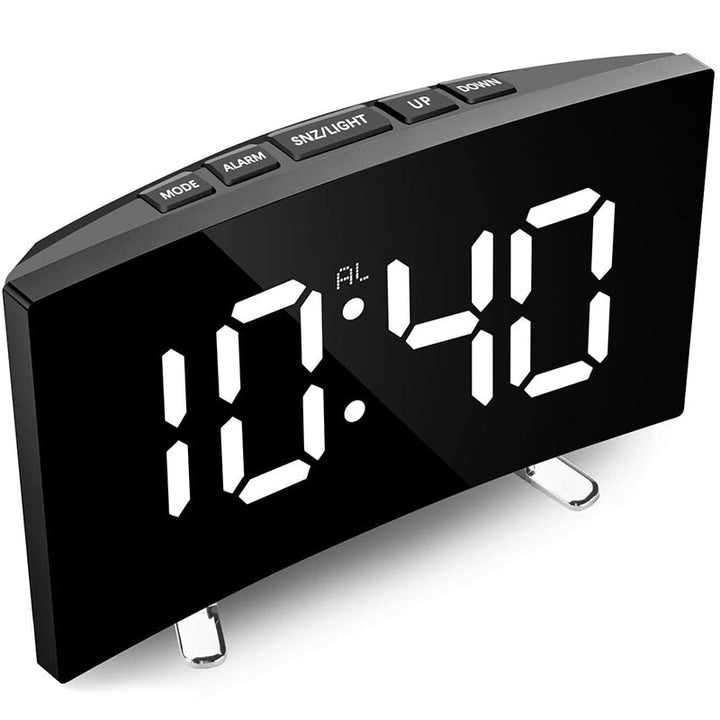 LED Nachttischwecker | Klare Anzeige & Gebogenes Design