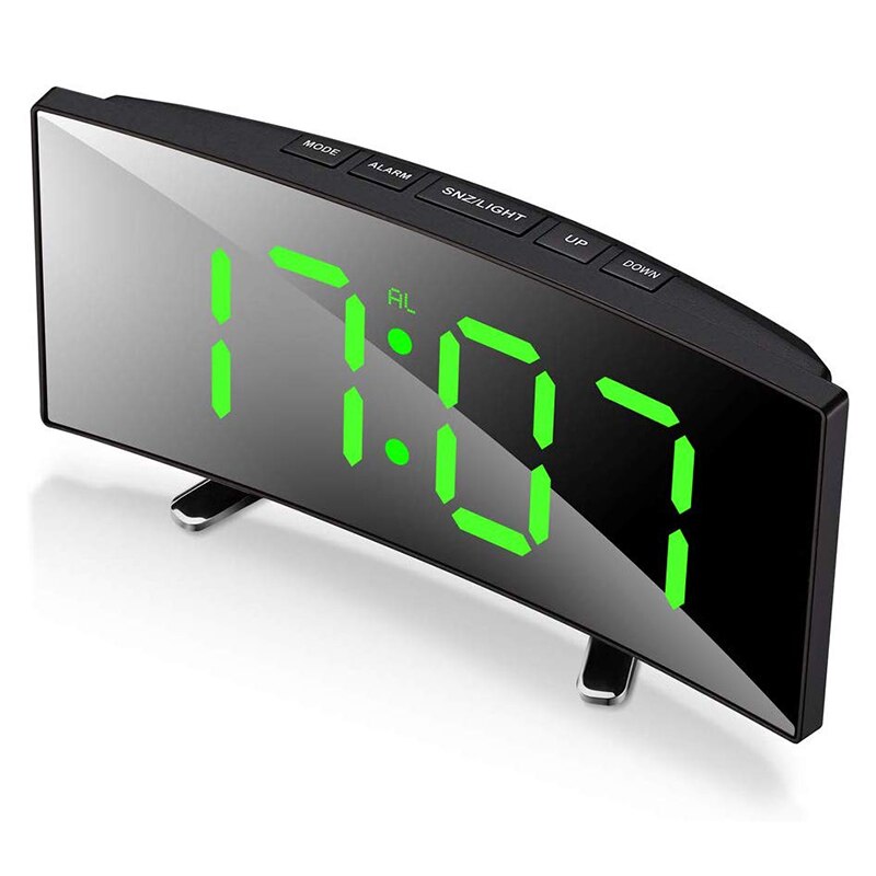 LED Nachttischwecker | Klare Anzeige & Gebogenes Design