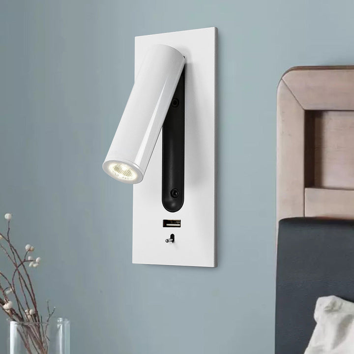 Wandmontierte USB Leselampe | Wiederaufladbar