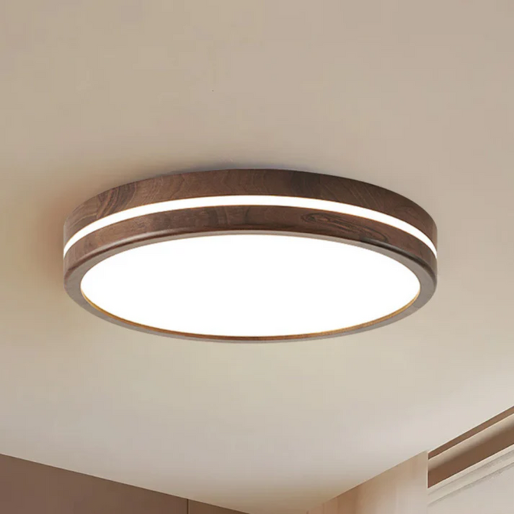 LED Deckenleuchte aus Holz & Acryl