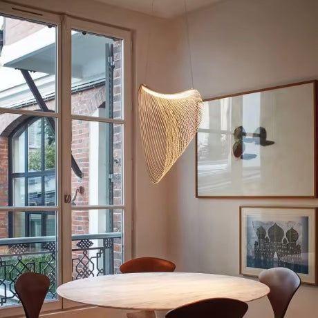 Hängelampe Esstisch aus Hanffaser – Natürliches Design mit Warmlicht