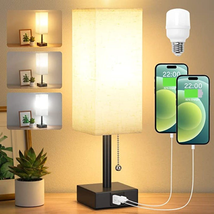 Tageslichtlampe | 3 Helligkeitsstufen & USB-Anschlüssen