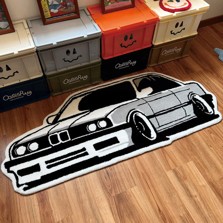 Teppich Kinderzimmer | Vintage Auto Muster