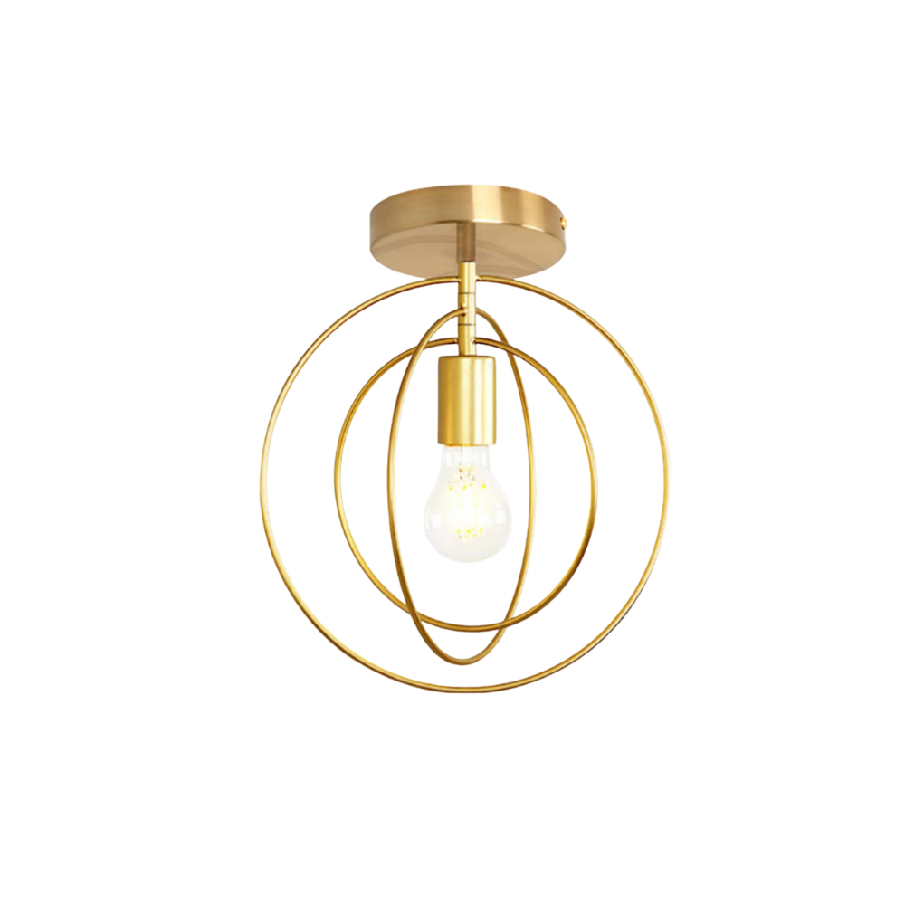 Led Deckenleuchte | im Ringdesign – in Gold