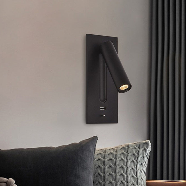 Wandmontierte USB Leselampe | Wiederaufladbar