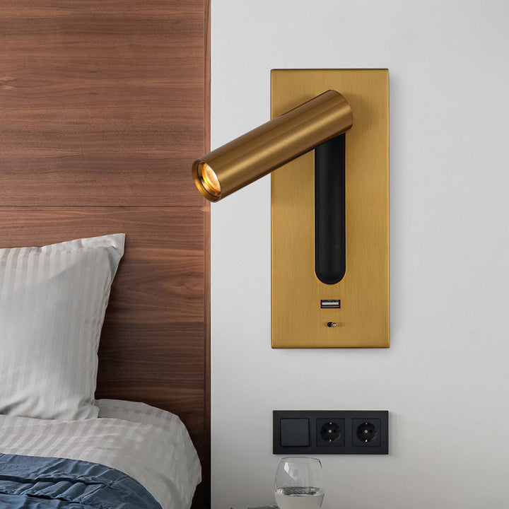 Wandmontierte USB Leselampe | Wiederaufladbar