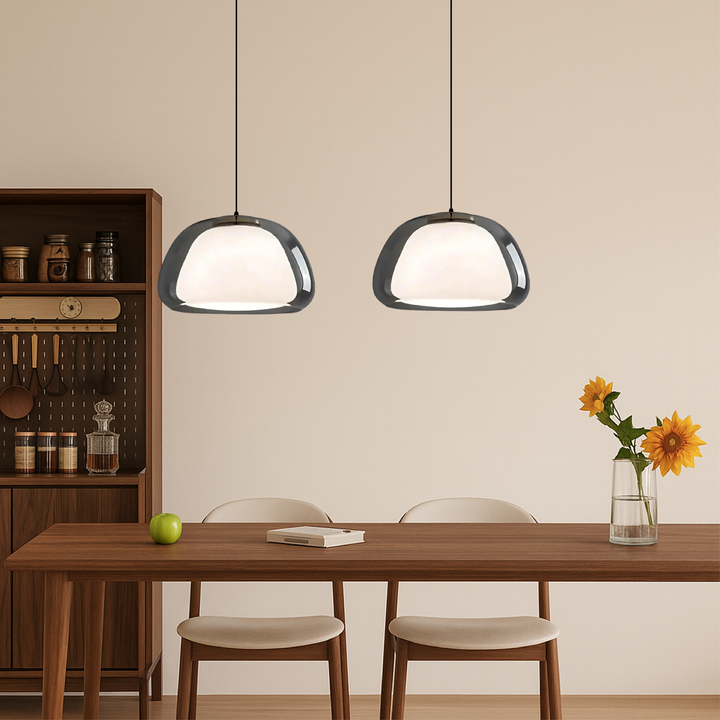 Pendelleuchte im Glasdesign | Stilvolle runde Form