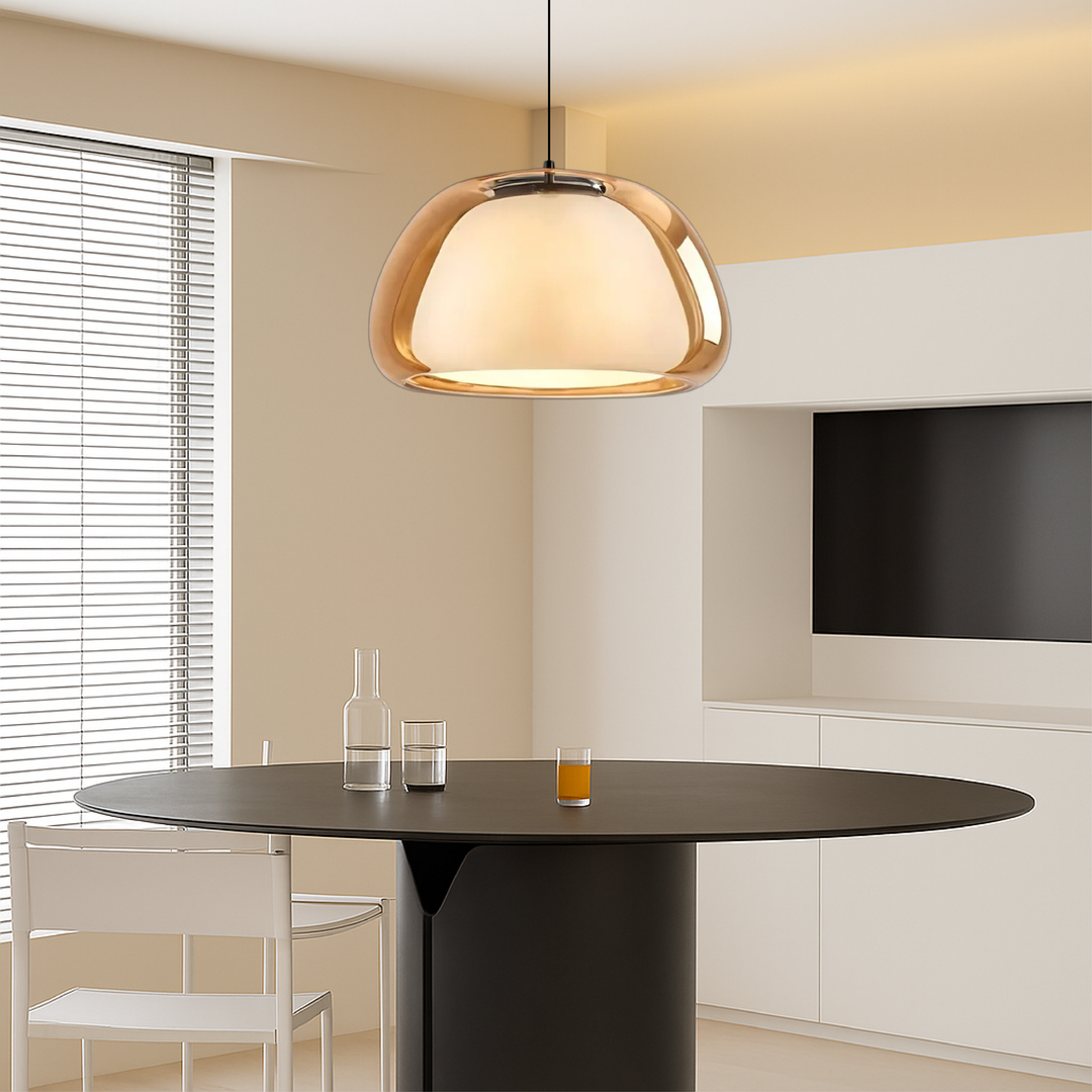Pendelleuchte im Glasdesign | Stilvolle runde Form