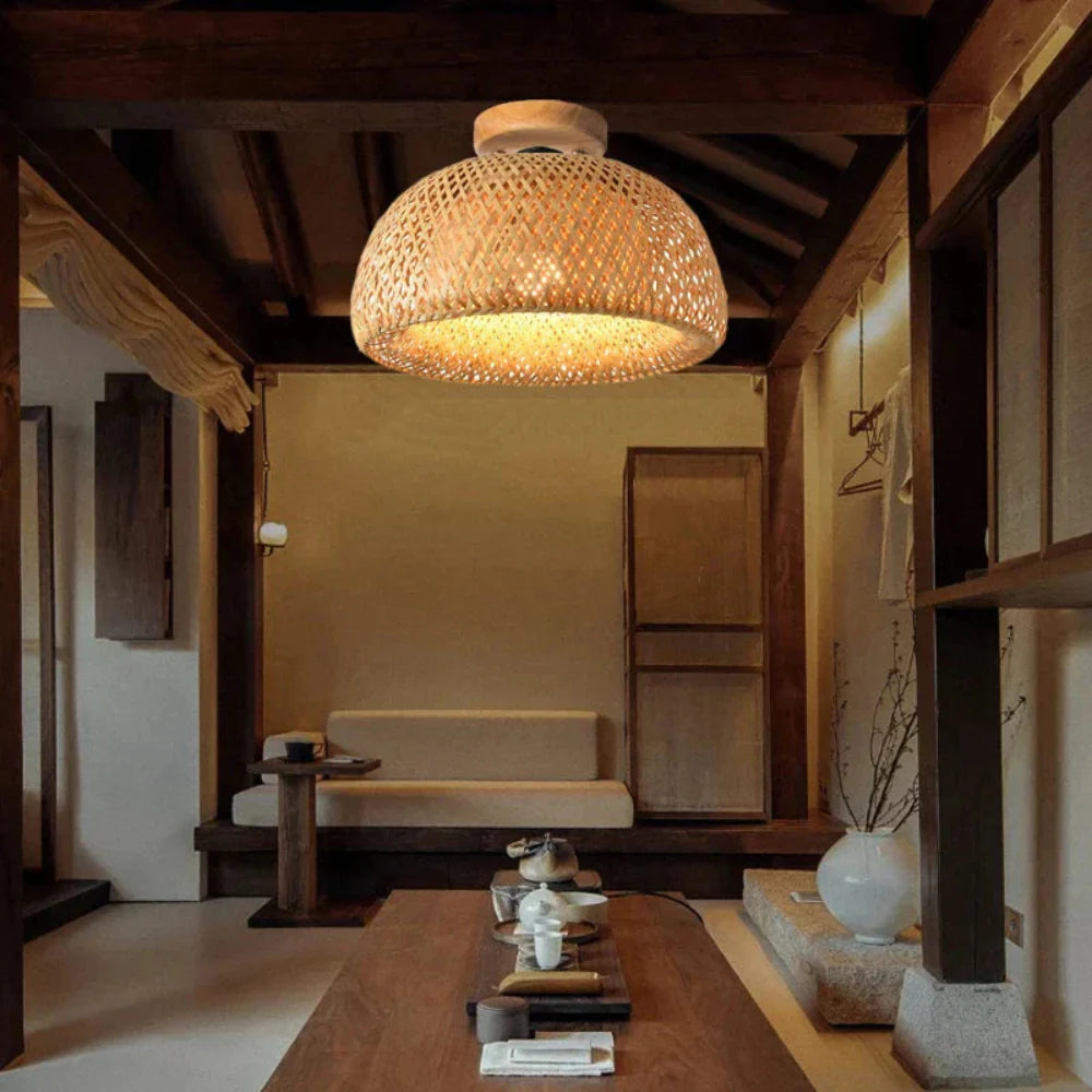 Deckenlampe Wohnzimmer aus Bambus – Natürliches Design