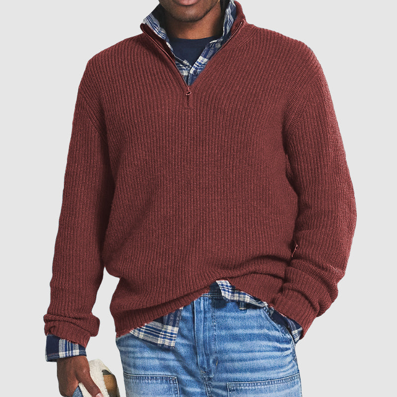 Herren Halbzip-Jumper | Gerippter Pullover für stilvolles Layering