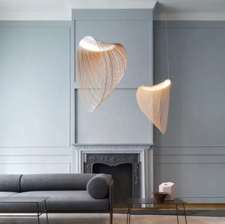 Hängelampe Esstisch aus Hanffaser – Natürliches Design mit Warmlicht