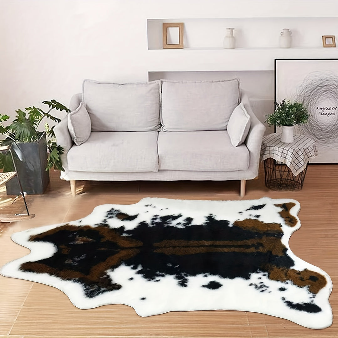 Teppich Wohnzimmer Premium Imitat-Kuhfell