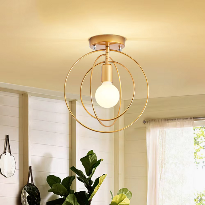 Led Deckenleuchte | im Ringdesign – in Gold
