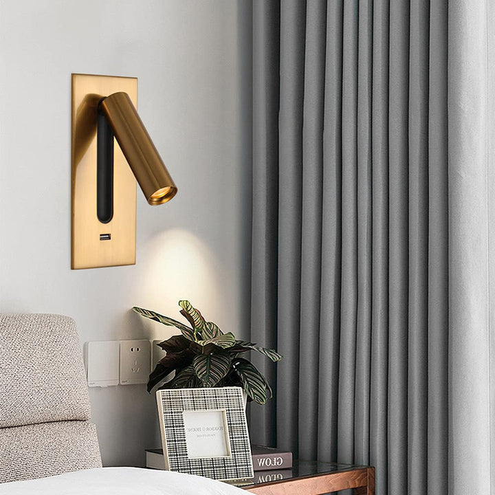 Wandmontierte USB Leselampe | Wiederaufladbar