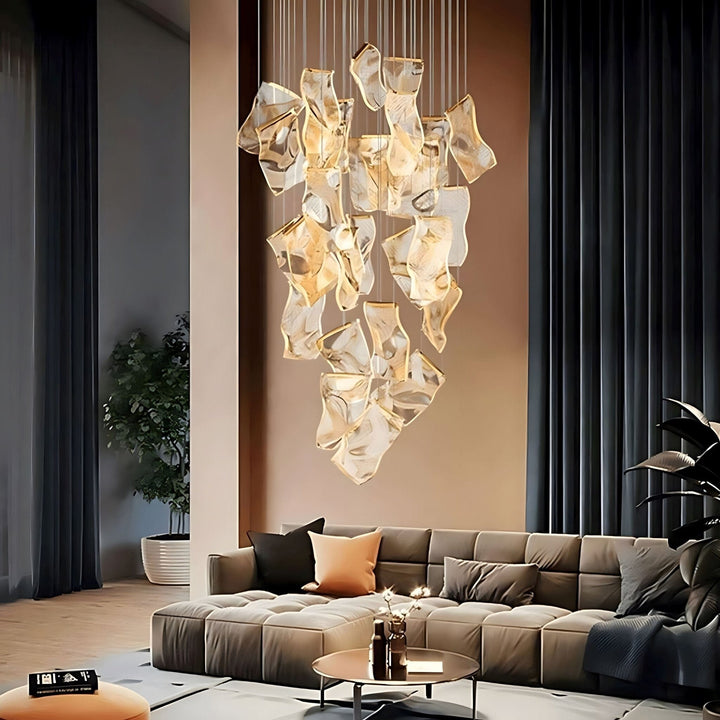 Hängelampe Treppenhaus | Wellenförmiges Design
