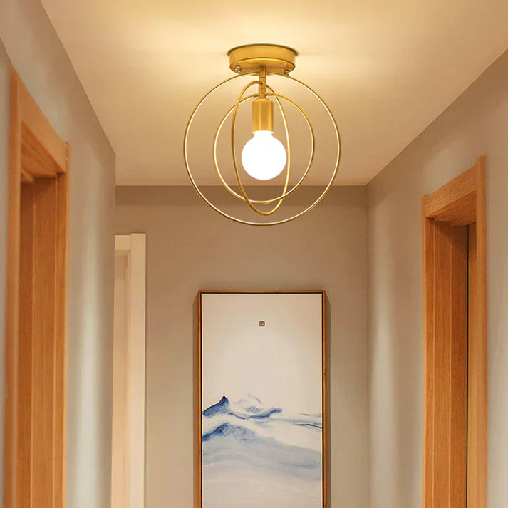 Led Deckenleuchte | im Ringdesign – in Gold