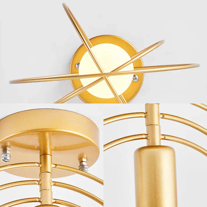 Led Deckenleuchte | im Ringdesign – in Gold