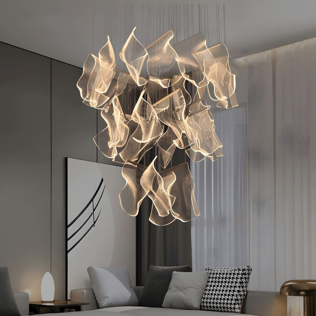 Hängelampe Treppenhaus | Wellenförmiges Design