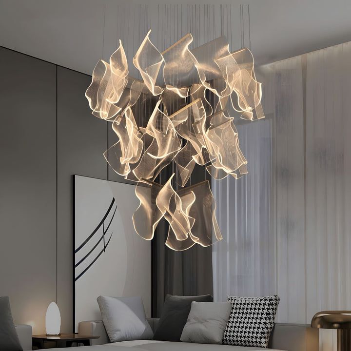 Hängelampe Treppenhaus | Wellenförmiges Design
