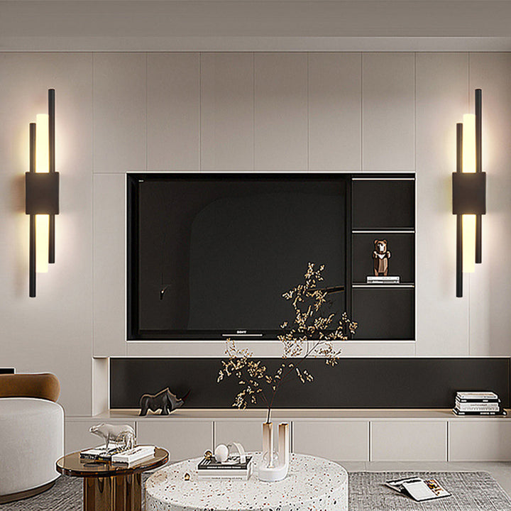 LED Wandleuchte | Schwarze & Goldene