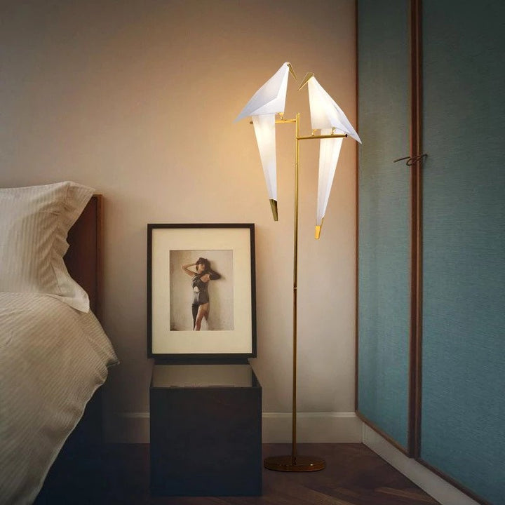 Magnetische Stehlampe - Vogellampe