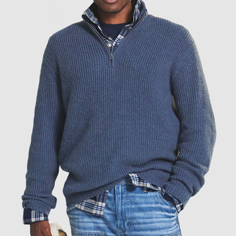 Herren Halbzip-Jumper | Gerippter Pullover für stilvolles Layering