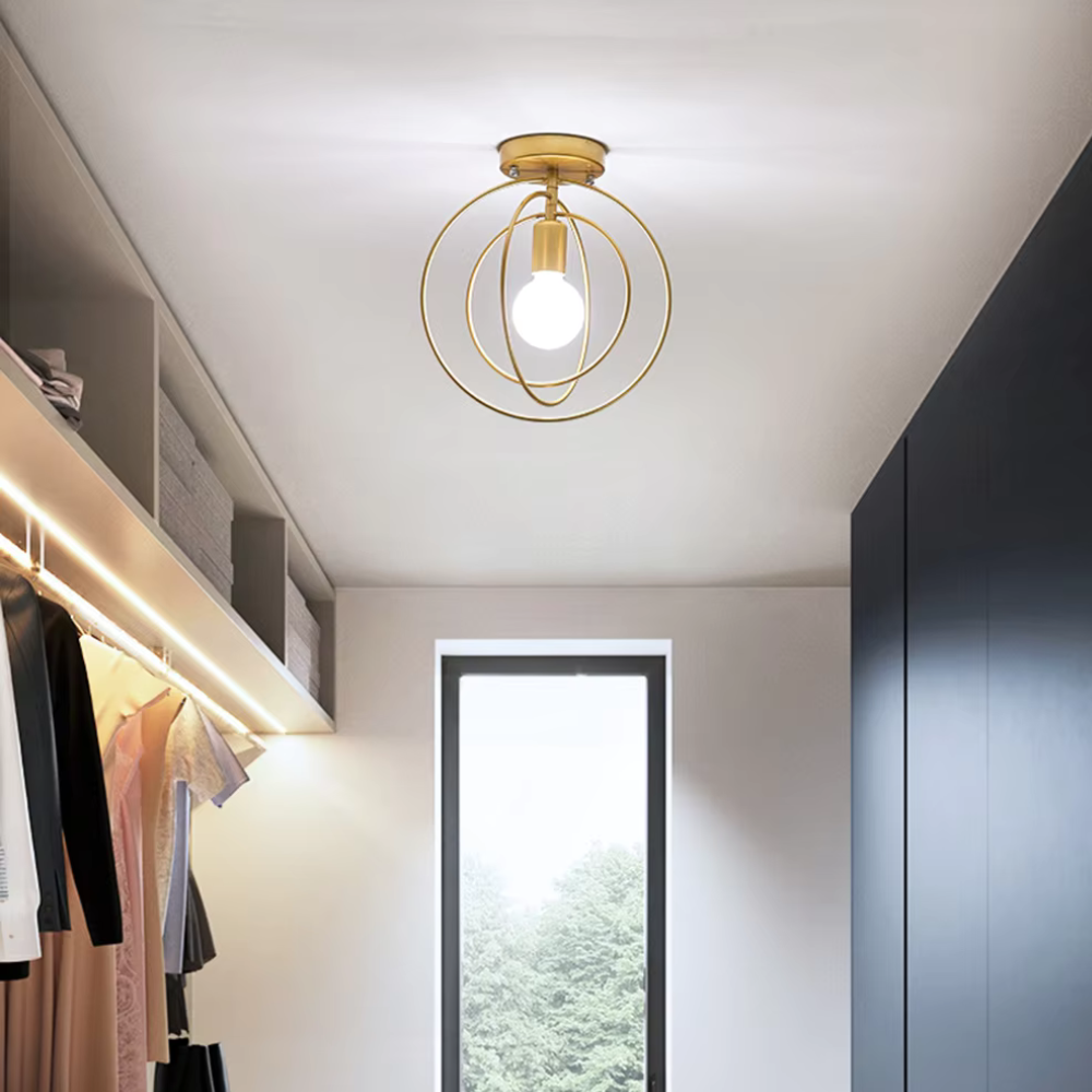 Led Deckenleuchte | im Ringdesign – in Gold