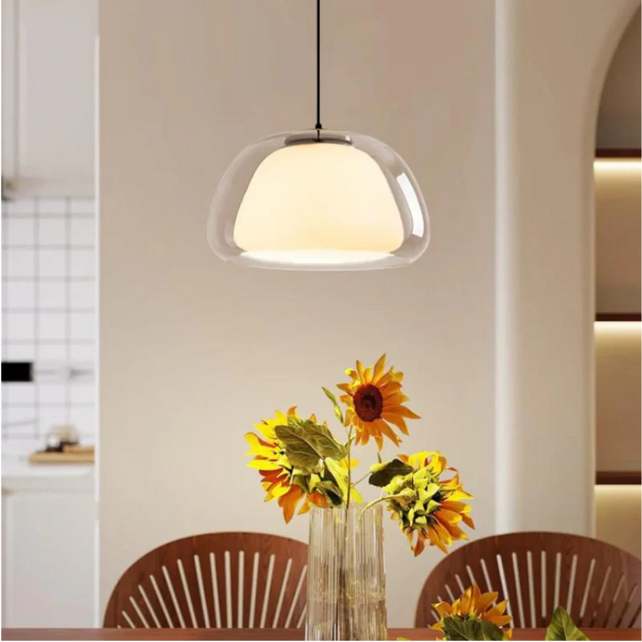 Pendelleuchte im Glasdesign | Stilvolle runde Form