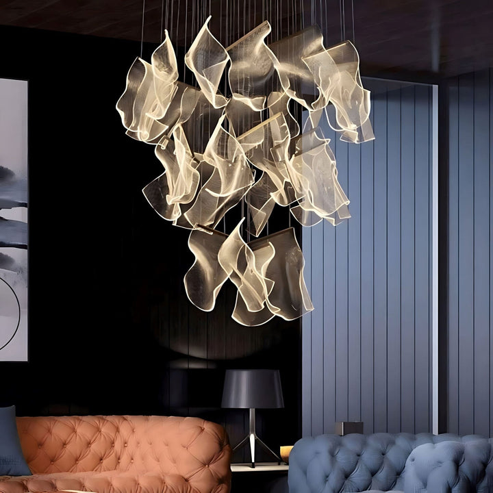 Hängelampe Treppenhaus | Wellenförmiges Design