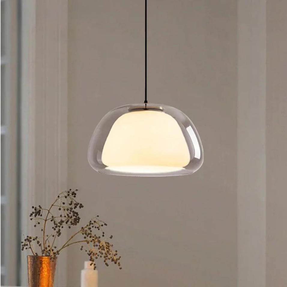 Pendelleuchte im Glasdesign | Stilvolle runde Form