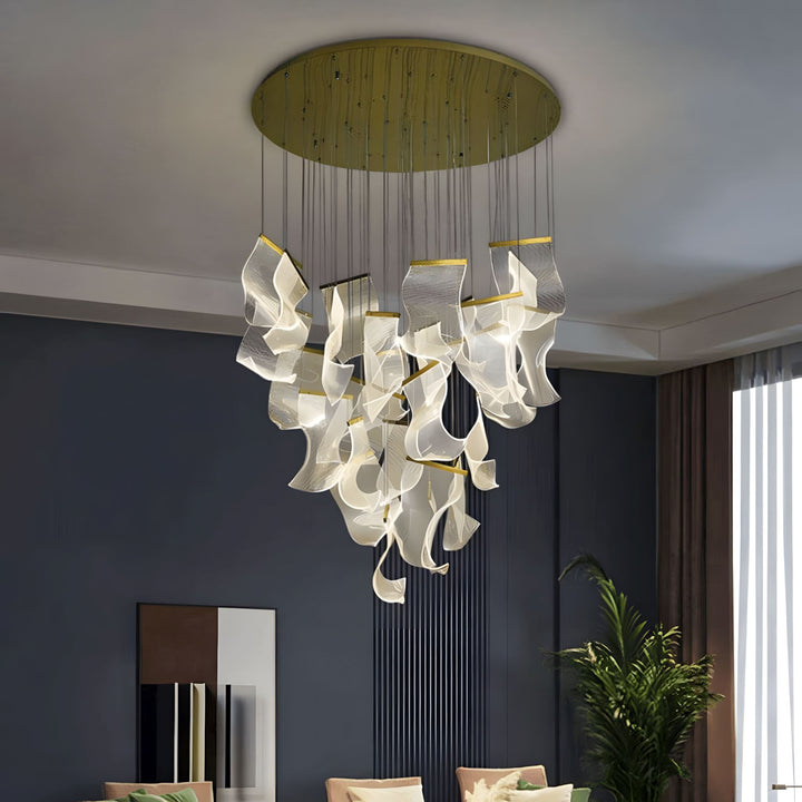 Hängelampe Treppenhaus | Wellenförmiges Design