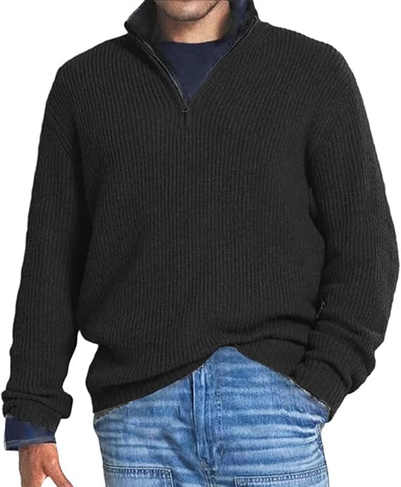 Herren Halbzip-Jumper | Gerippter Pullover für stilvolles Layering