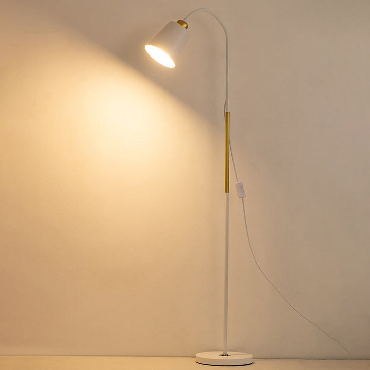 Moderne Stehlampe Wohnzimmer Mit Rundem PVC-Schirm