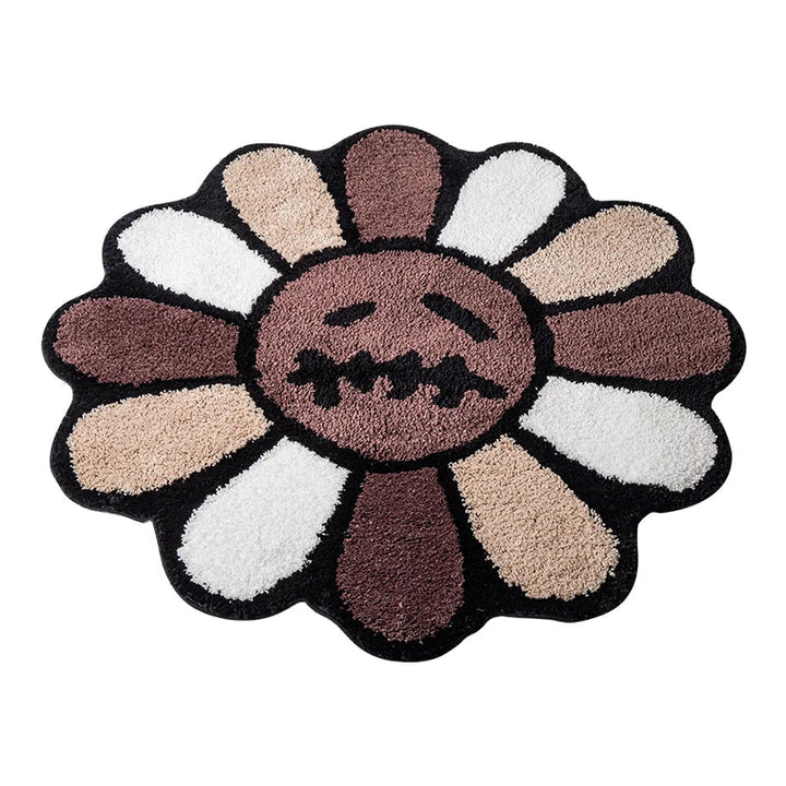 Teppich Wohnzimmer – Rutschfester Teppich mit Blumenmuster für Schlafzimmer und Wohnzimmer