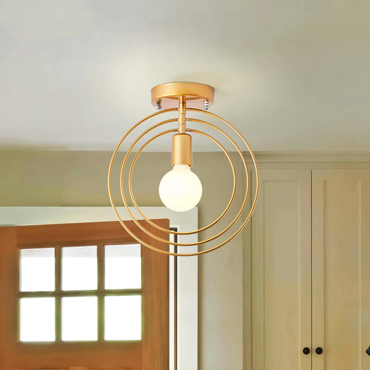 Led Deckenleuchte | im Ringdesign – in Gold