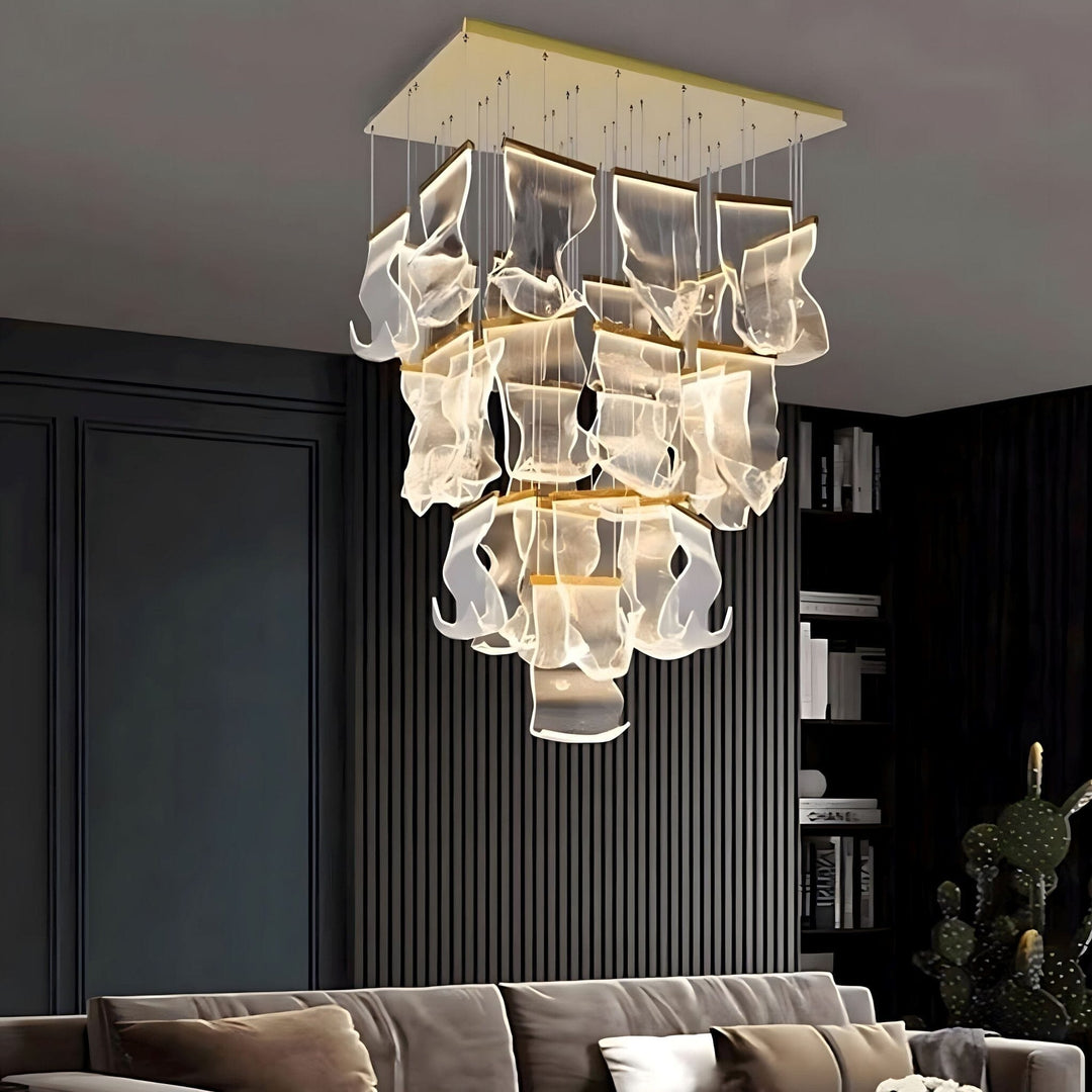 Hängelampe Treppenhaus | Wellenförmiges Design