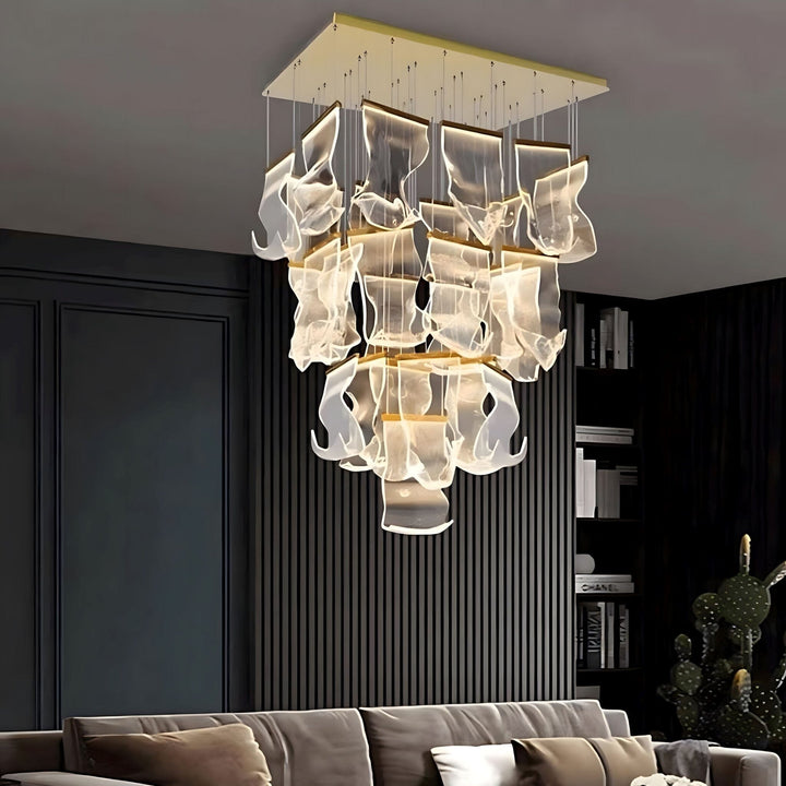 Hängelampe Treppenhaus | Wellenförmiges Design