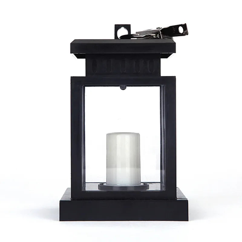Tischleuchte | Solarbetriebene LED-Laterne im Retro-Design