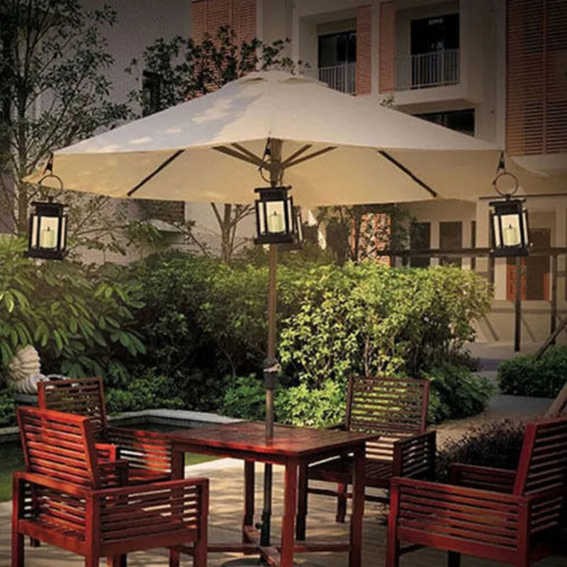 Tischleuchte | Solarbetriebene LED-Laterne im Retro-Design