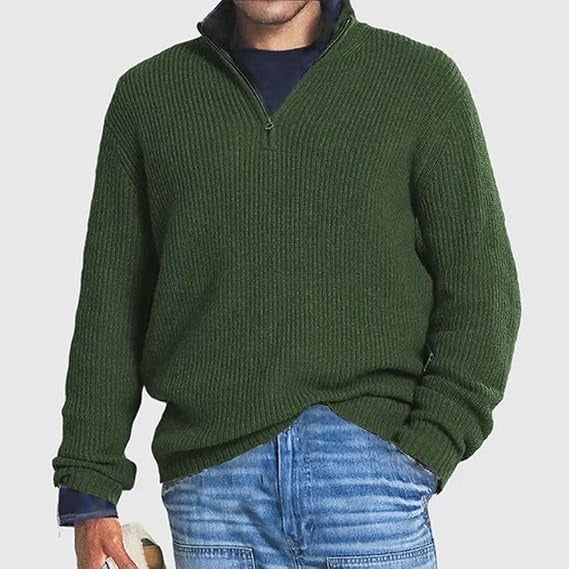 Herren Halbzip-Jumper | Gerippter Pullover für stilvolles Layering