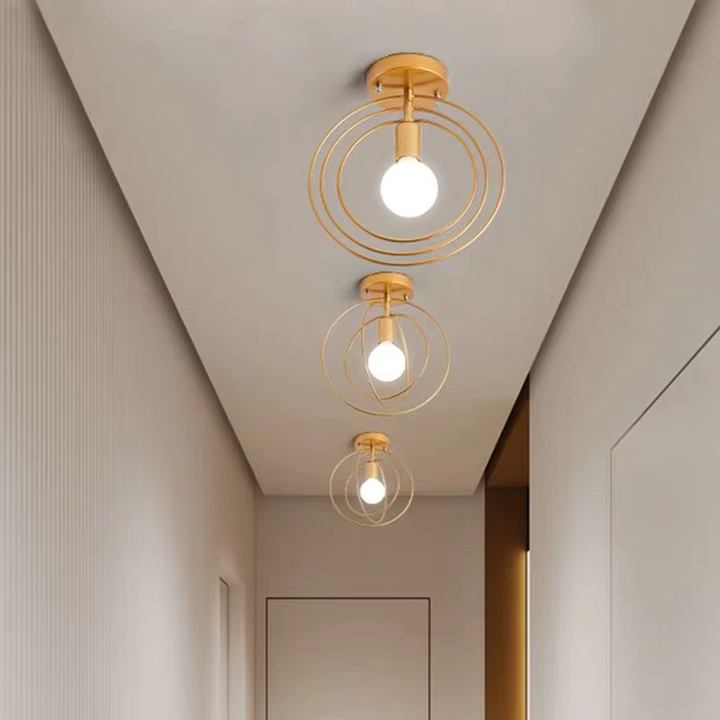 Led Deckenleuchte | im Ringdesign – in Gold
