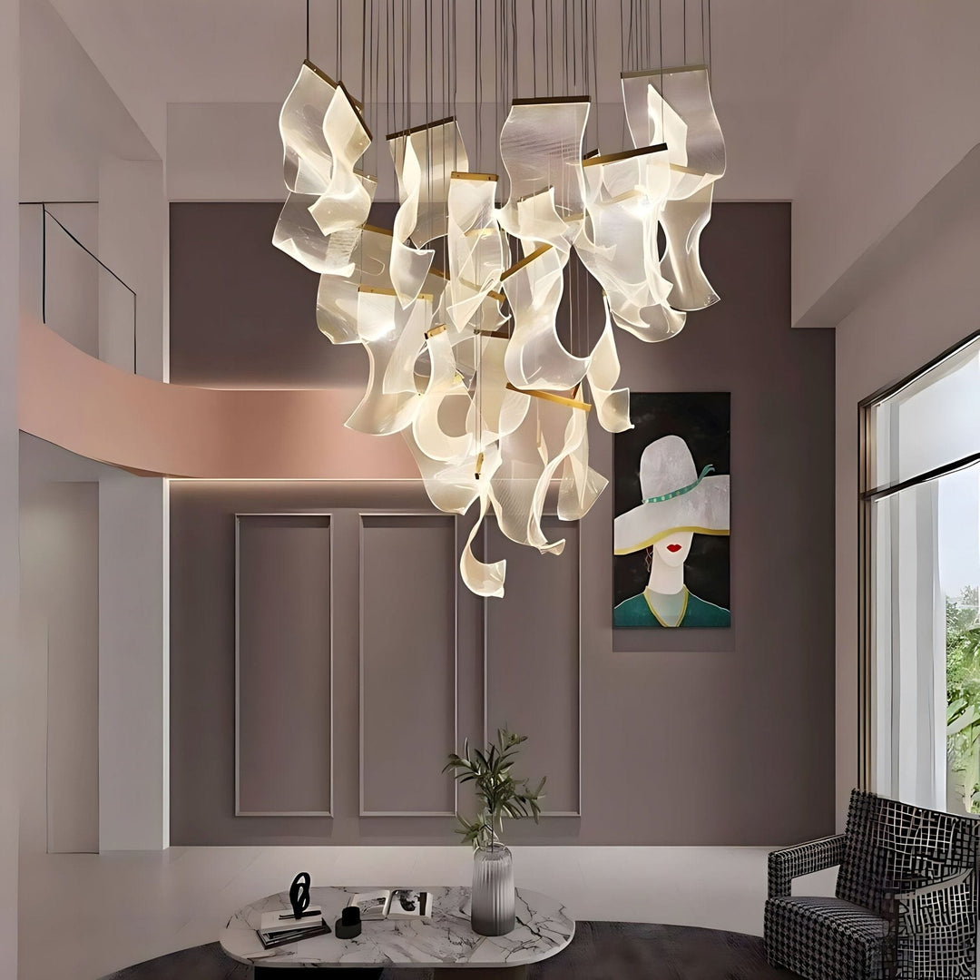 Hängelampe Treppenhaus | Wellenförmiges Design