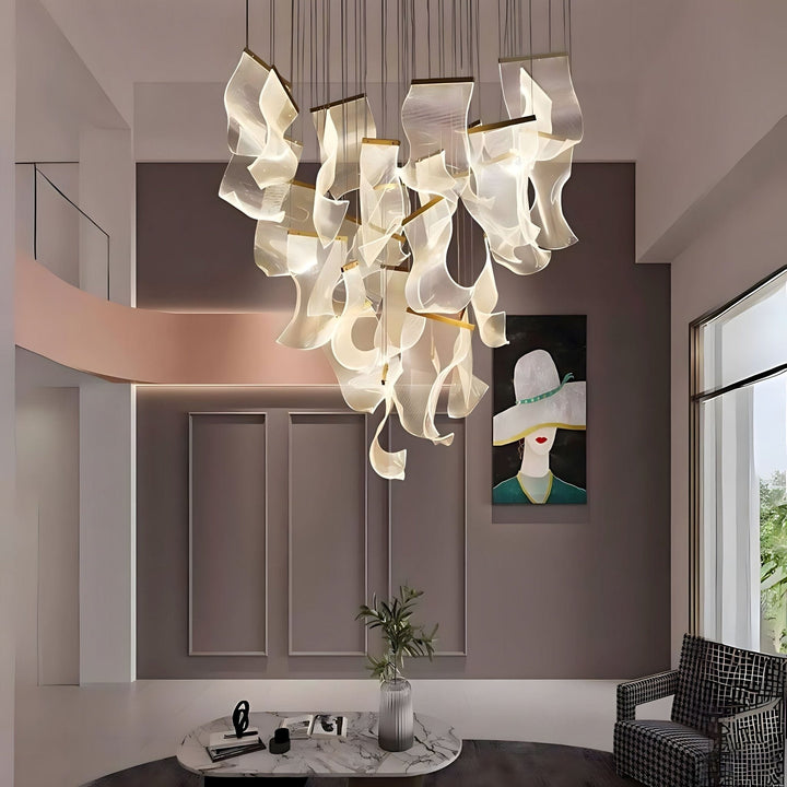 Hängelampe Treppenhaus | Wellenförmiges Design