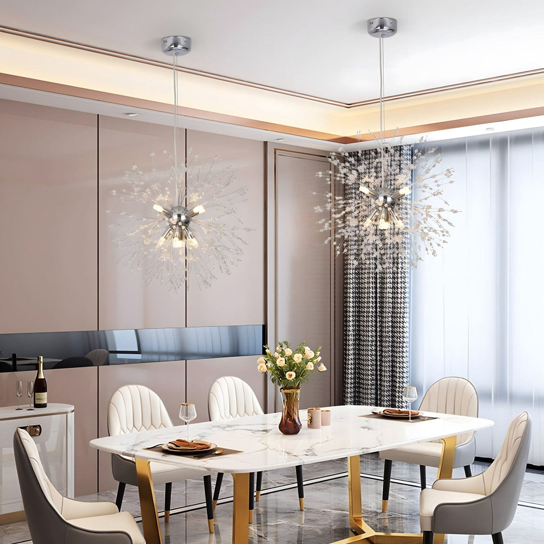 Kristall Hängelampe | Modernes Blüten-Design