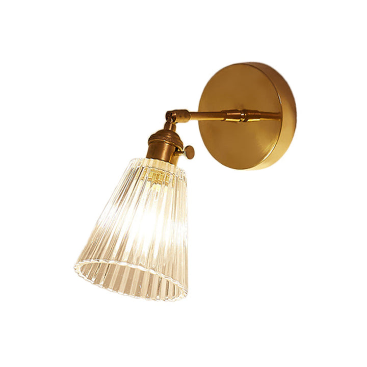 Wandlampe | Rundes Design mit strukturiertem Glas