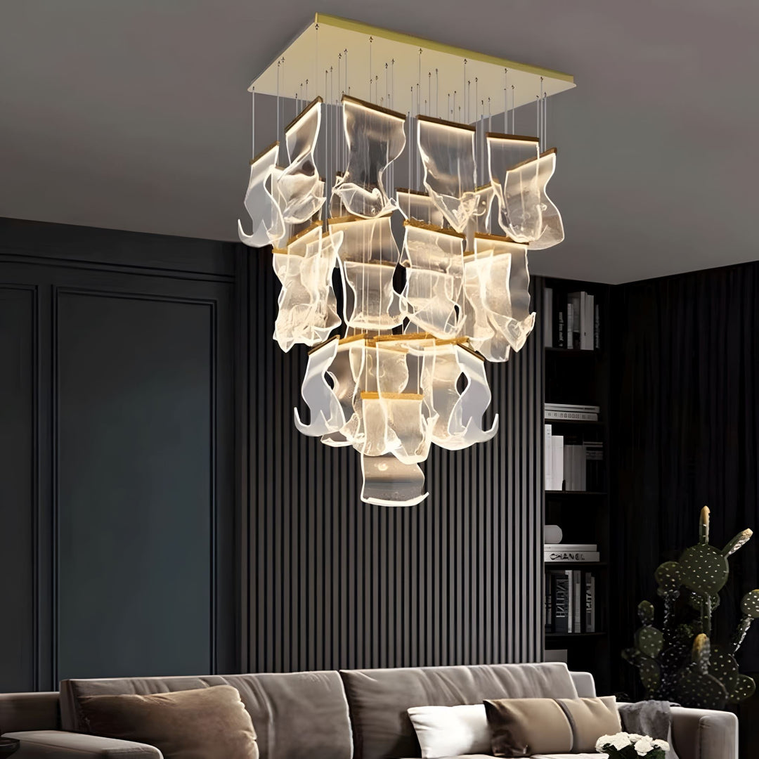 Hängelampe Treppenhaus | Wellenförmiges Design